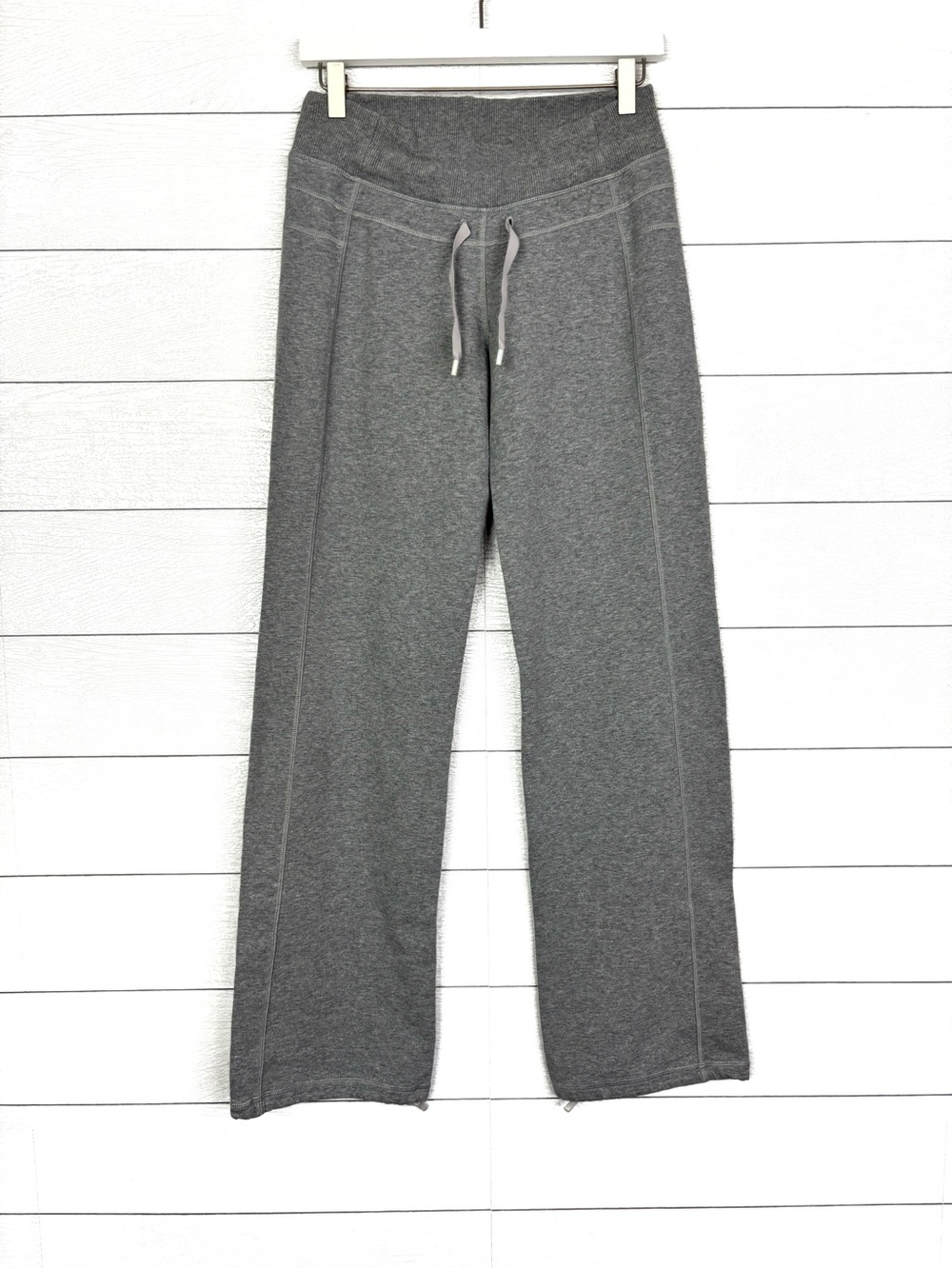 Lululemon Calm & Cozy Pant Gray Drawstring Sweatpants Adjustable Cuff Straight